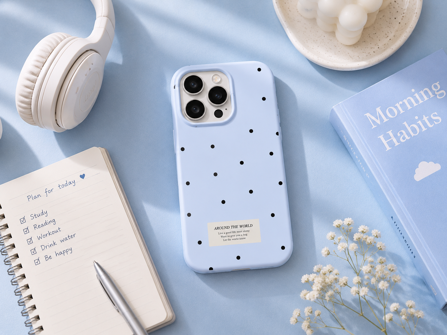 Sky Polka iPhone Case