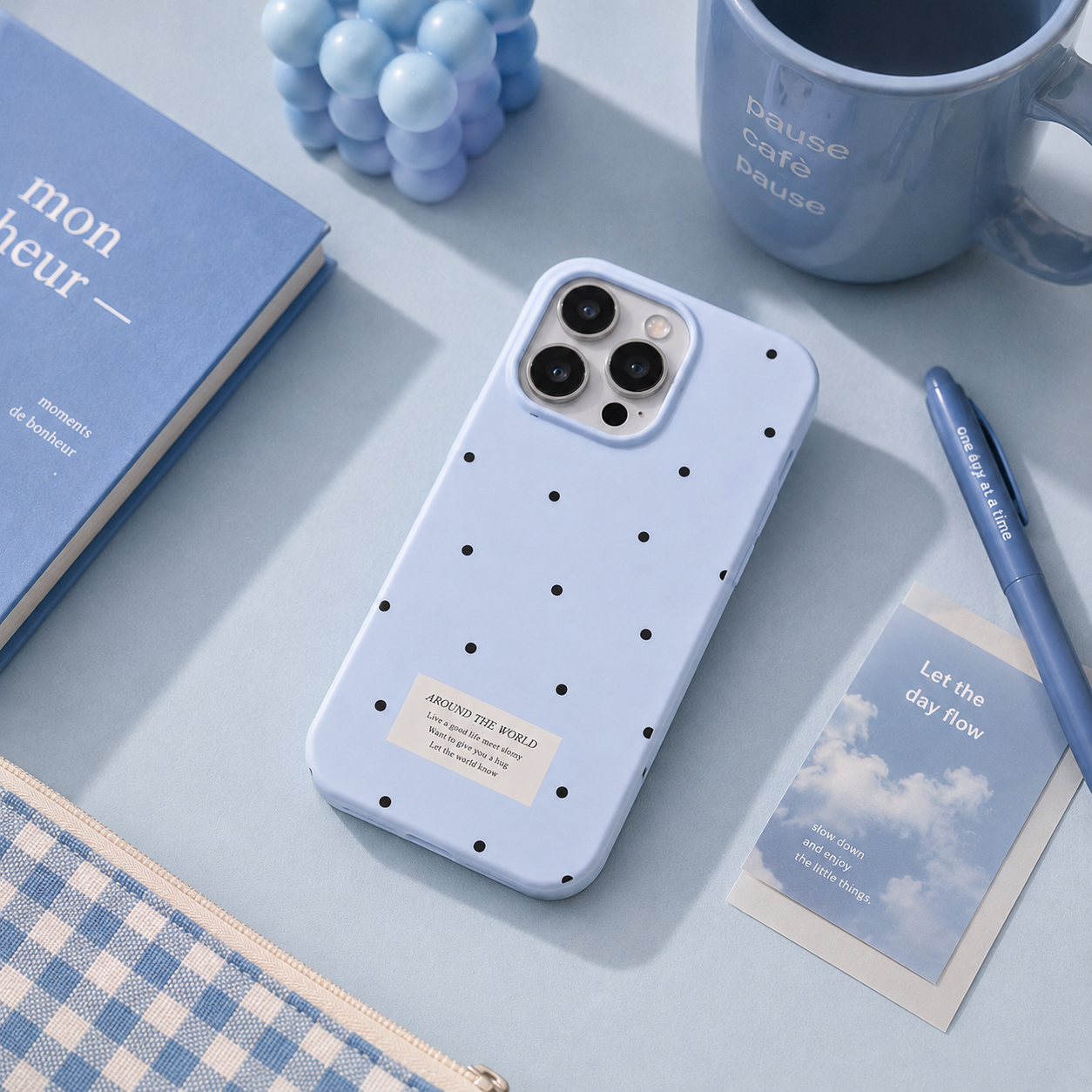 Sky Polka iPhone Case