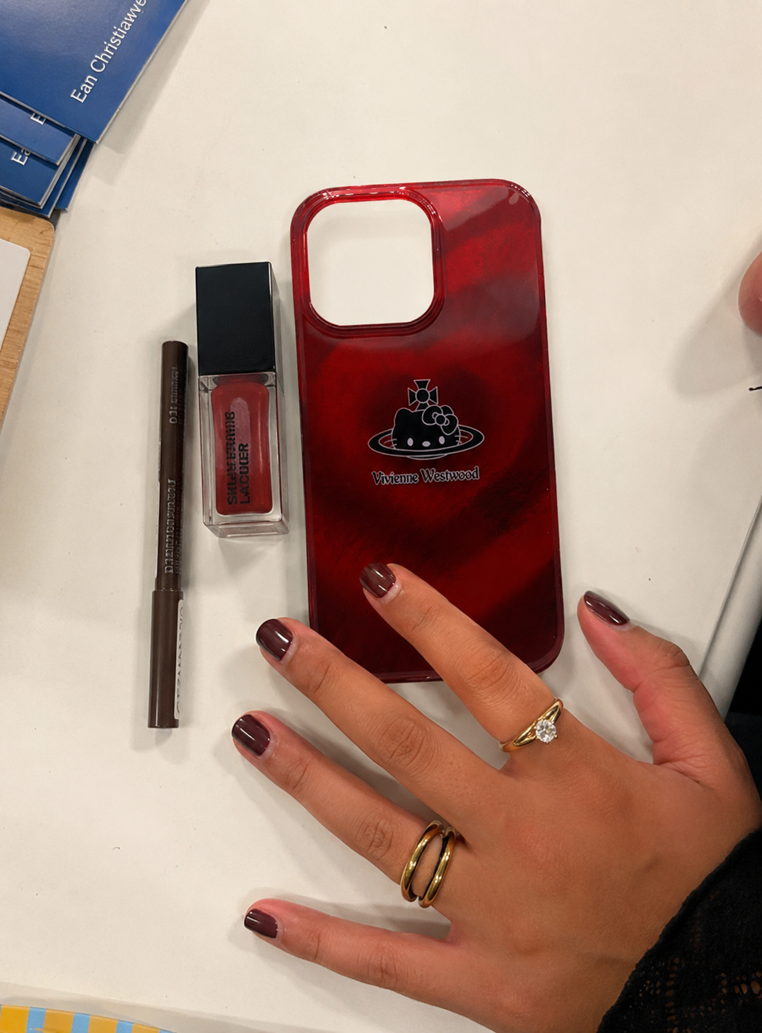 Glossy Red Swirl Designer Case