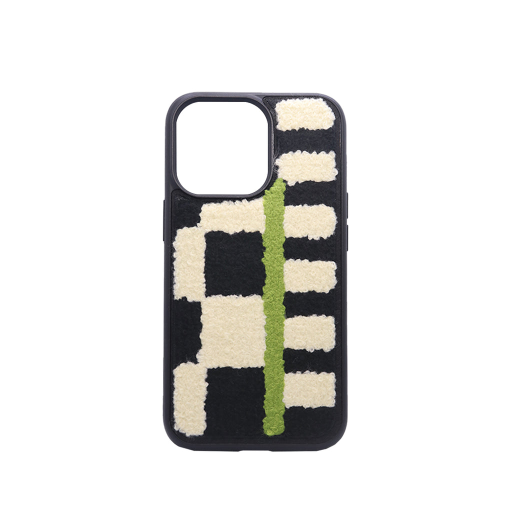Geometric Abstract Tufted Fabric Case