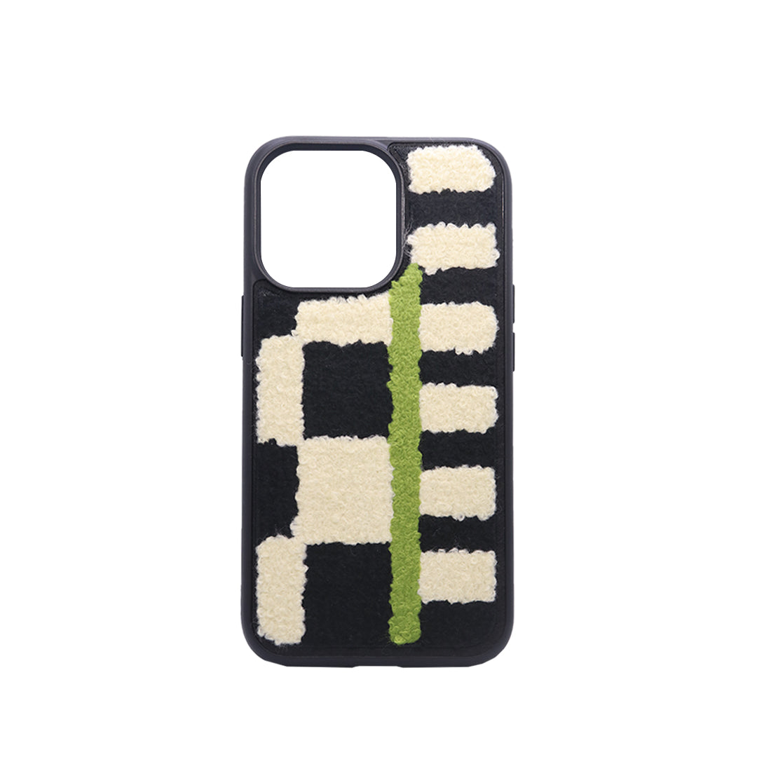 Geometric Abstract Tufted Fabric Case