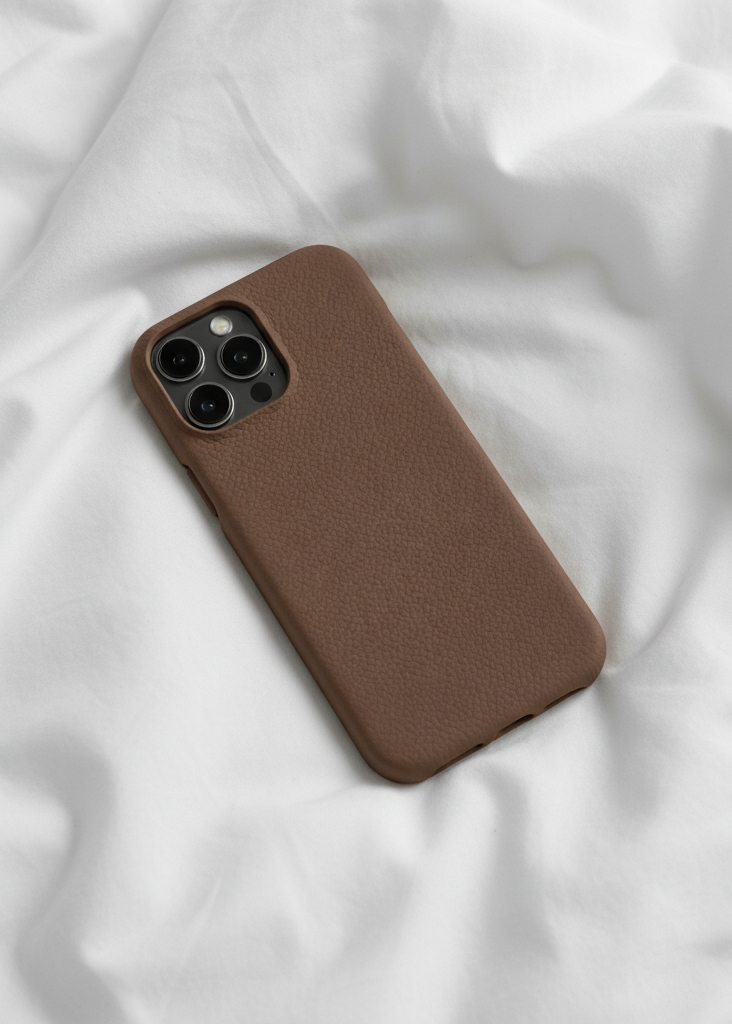 Elegant Pebble Grain Faux Leather Case - Brown
