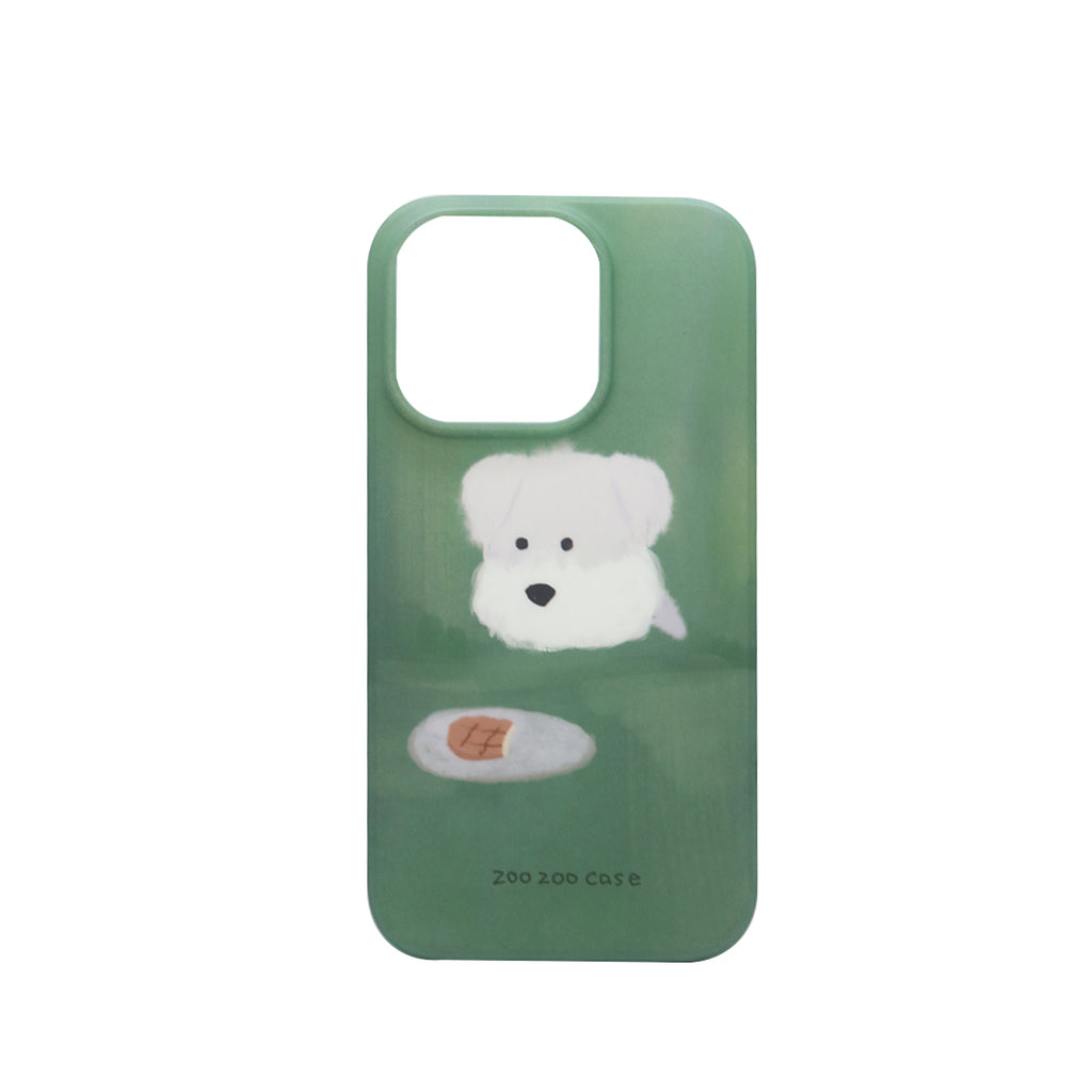 Matte Green Puppy Dog Design Case