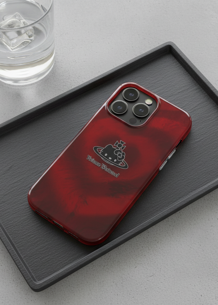 Glossy Red Swirl Designer Case