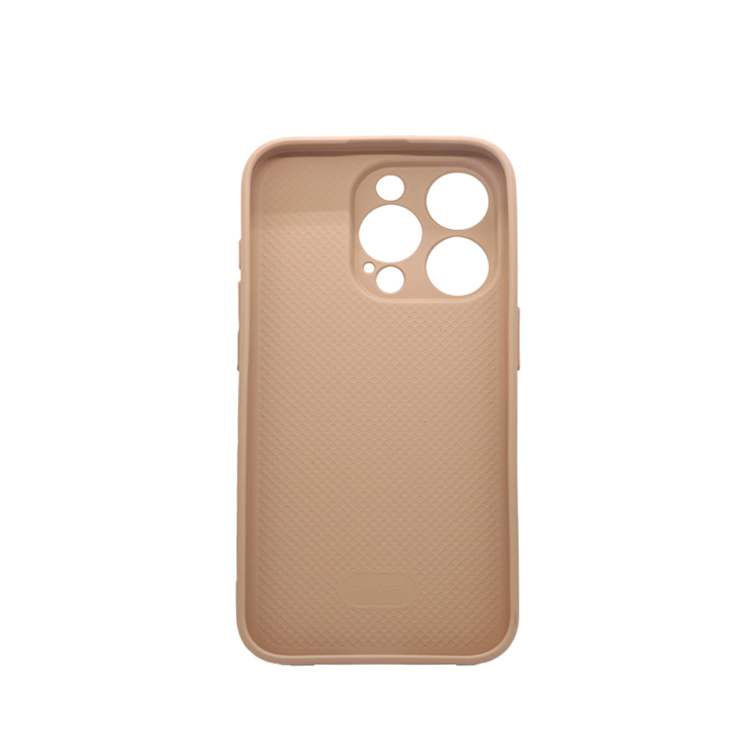 Beige Quilted Leather Phone Case