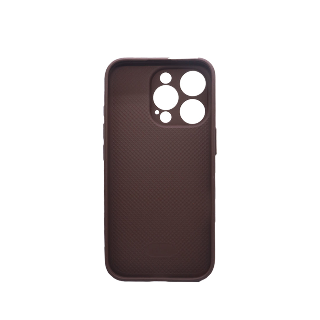 Luxury Quilted Faux Leather Case - Dark Brown