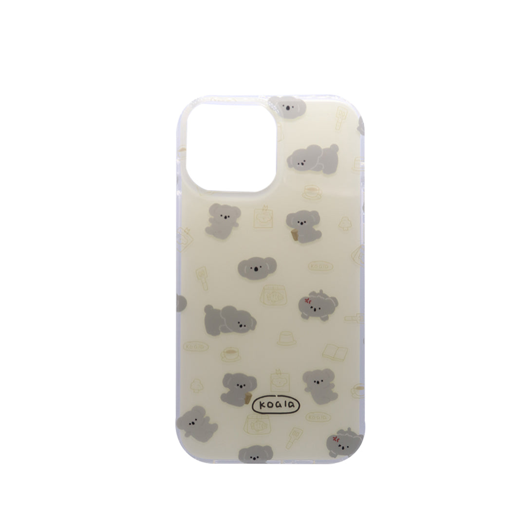 Minimalist Clear Koala Pattern Phone Case