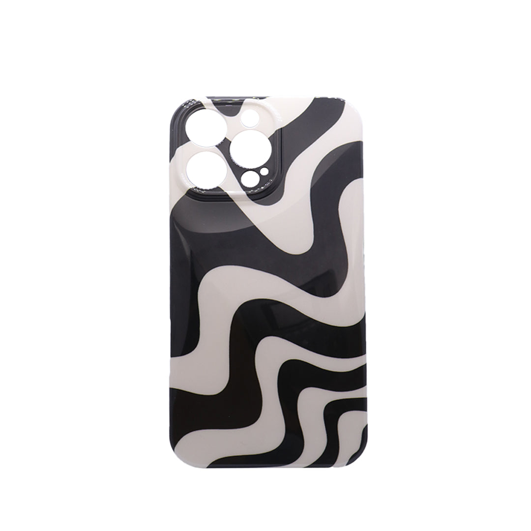 Monochrome Psychedelic Wave Case