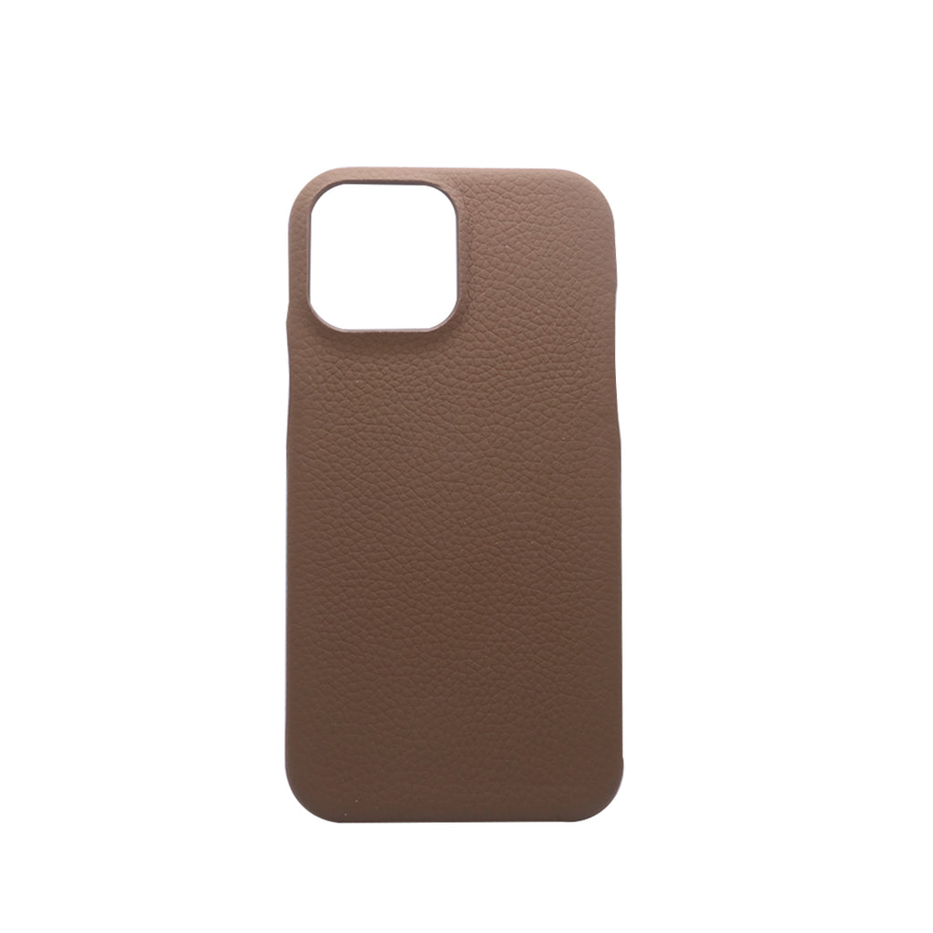 Elegant Pebble Grain Faux Leather Case - Brown