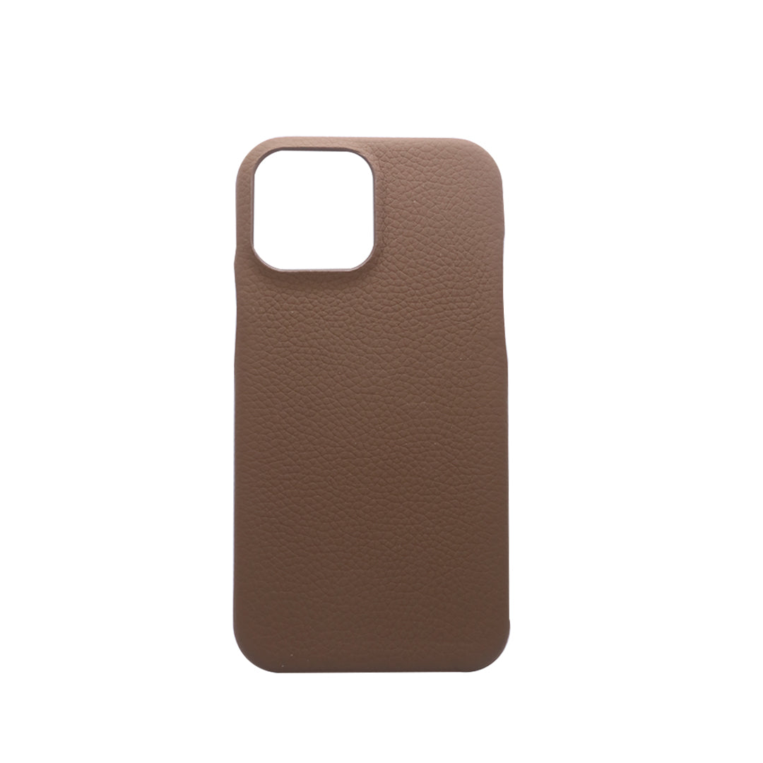Elegant Pebble Grain Faux Leather Case - Brown