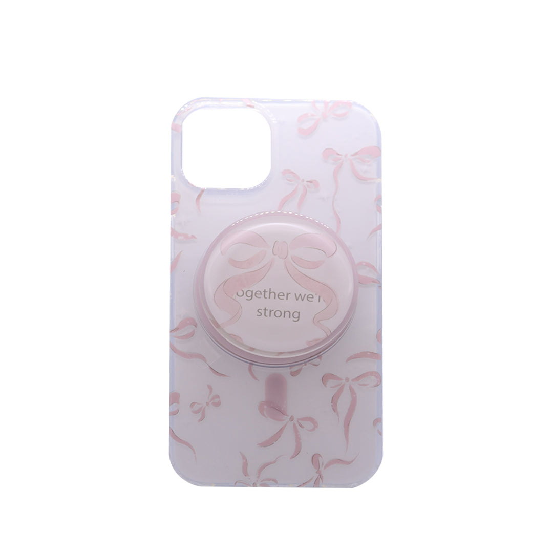 Pretty Pink Ribbon Case with Grip