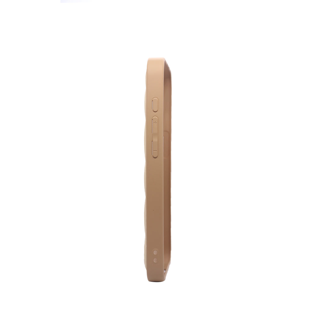 Beige Quilted Leather Phone Case